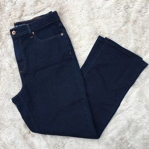 Lands End High Rise Straight Jean Dark Wash 10